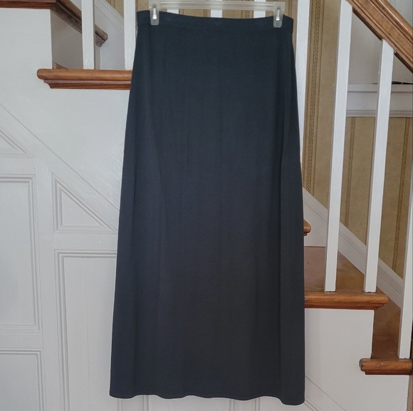 EILEEN FISHER Jersey Knit Stretch Straight Grey Skirt Size Large - Picture 4 of 5